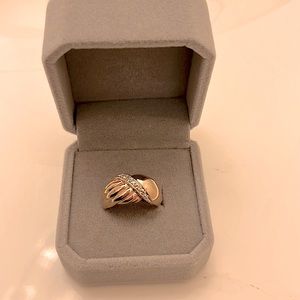 14k solid yellow gold dome ring